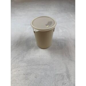 Eagle Super Seal Vintage Tan Storage Container Microwave Safe Lid 5 Inch Wide